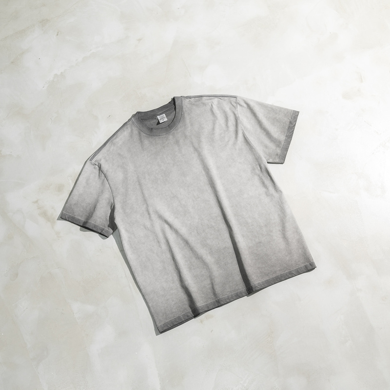 Хлопковая оверсайз футболка BE THRIVED серого цвета оптом
