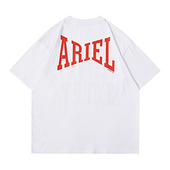 Белая футболка Ariel Pink красный принт ARIEL на груди