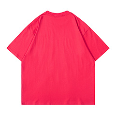 Малиновая футболка Ariel Pink с розовым принтом