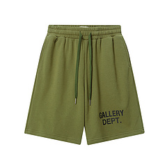 GALLERY DEPT шорты цвета хаки с кармами и брендовым лого