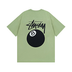 Оливковая футболка Stussy с принтом "бильярдный шар"