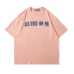Розовая футболка Ariel Pink с синим принтом
