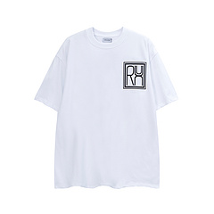 Стильная белого цвета футболка RHUDE с логотипом бренда