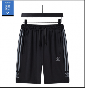 Adidas чёрные шорты с вышитым логотипом и карманами на молнии