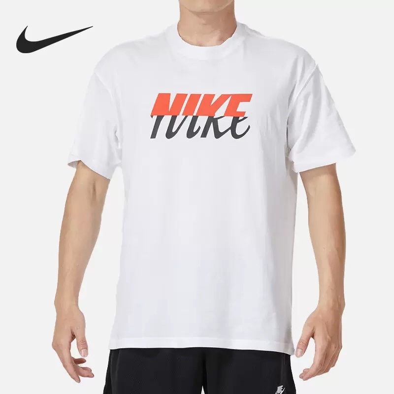Белая Nike футболка с округлым вырезом горловины и коротким рукавом