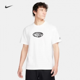 Nike футболка прямого кроя выполнена в белом цвете с принтом