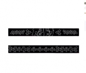 Двухсторонний чёрный со стильным молодежным рисунком унисекс шарф