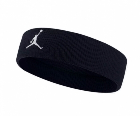 Чёрная спортивная повязка на голову с логотипом Jordan