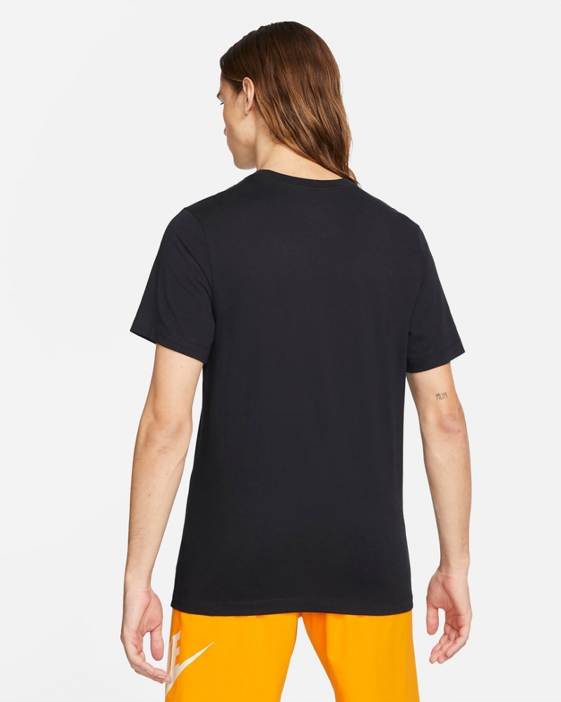 Повседневная Nike чёрного-цвета 100% хлопковая футболка