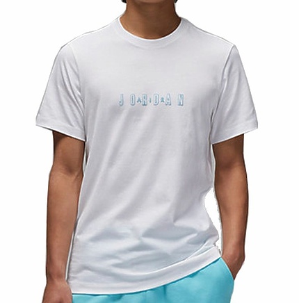 JORDAN эксклюзивная в белом цвете с надписью на груди белая футболка