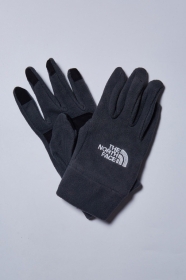Тёмно-серые флисовые перчатки The North Face с логотипом
