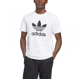 Белая футболка Adidas из хлопка с коротким рукавом