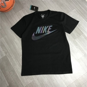 100% чёрная хлопковая футболка Nike прямого кроя с коротким рукавом