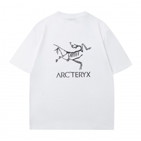 Унисекс белая хлопковая футболка  Arcteryx с логотипом бренда на спине