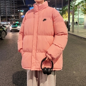 Nike розовая двухсторонняя куртка объёмного фасона