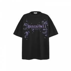 Практичная VANCARHELL черного цвета хлопковая футболка