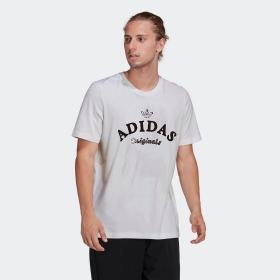 Лёгкая белая футболка Adidas выполнена в классическом стиле