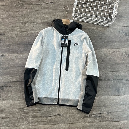 Зип худи Nike Tech fleece серый