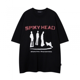 Базовая футболка с ярким принтом AW SPIKY HEAD в черном цвете