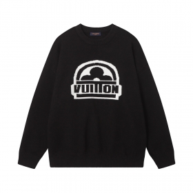 Louis Vuitton запоминающийся свитер черного цвета с белым рисунком