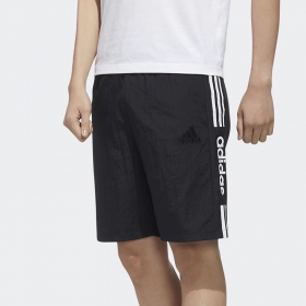 Повседневные чёрные шорты Adidas высокой посадки с карманами 