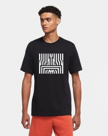 Базовая прямого кроя футболка Adidas чёрного-цвета с принтом