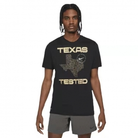 Чёрная Nike классическая футболка с принтом на груди "Texas"
